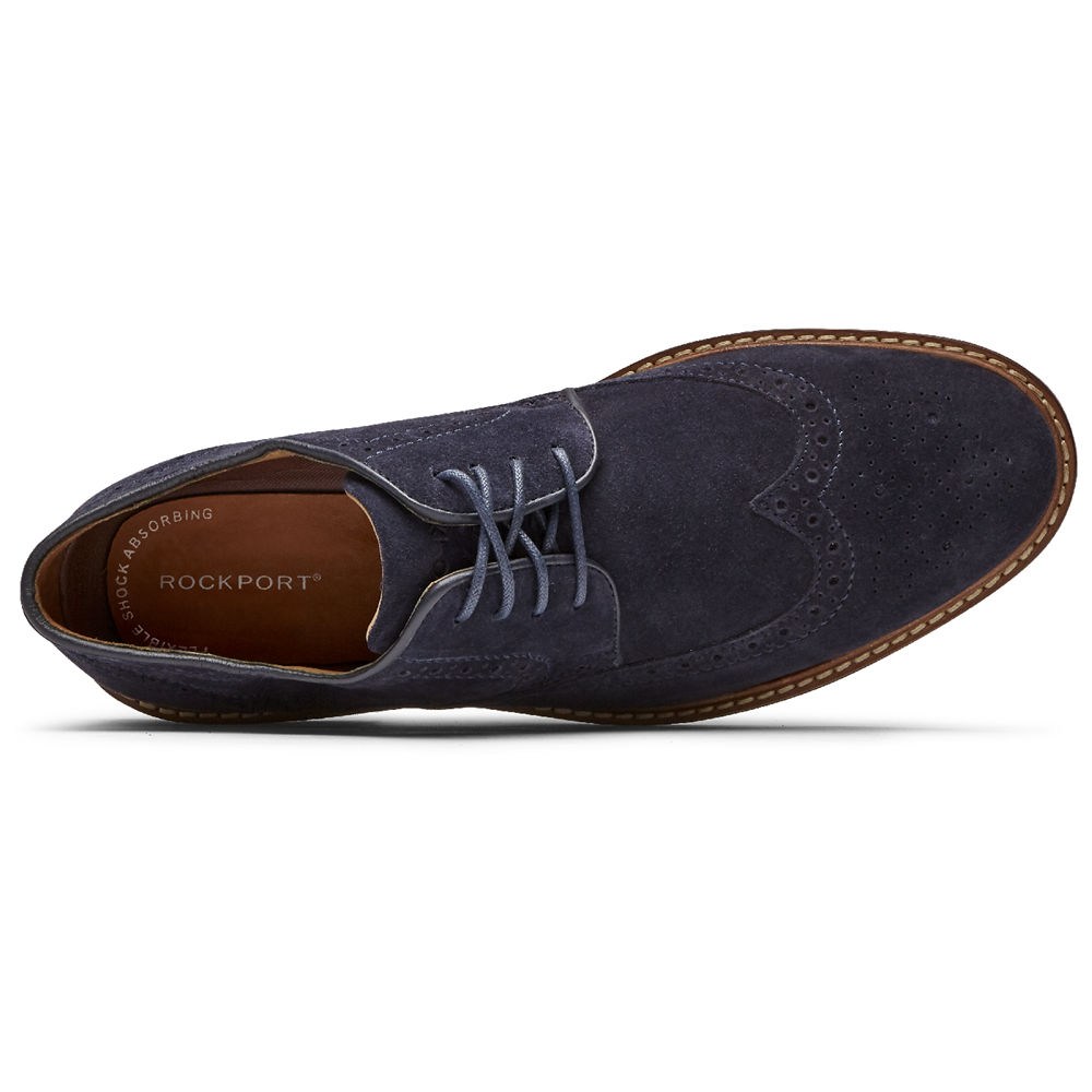 Rockport Mens Kenton Wingtip - Lace Up Navy - TCL574138